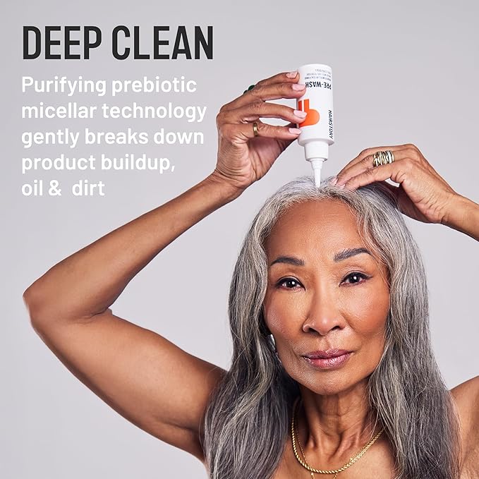 Hairstory Pre-Wash, Prebiotic Micellar Scalp Rinse, Refreshing Deep Clean for Hair, Removes Product Buildup, Oil & Dirt, Balances Scalp Microbiome, 4oz