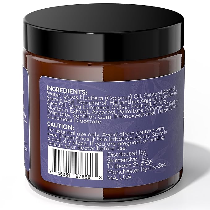 SKINTENSIVE Specialized Fragile Skin Moisturizing Cream for Thin Skin - Moisturizing Formula for Daily Use on Face, Hands & Body - With Vitamins A, C & E and Arnica - 4oz