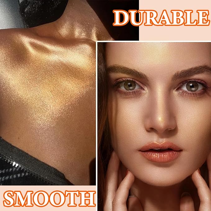 Body Shimmer Oil,Body Shimmer Luminizer for Face & Body Makeup(Gold)