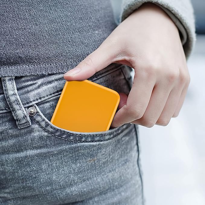 Kintion Pocket Mirror, 1X/3X Magnification LED Compact Travel Makeup Mirror with Light for Purse, 2-Sided, Portable, Folding, Handheld, Small Lighted Mirror for Gift, Yellow