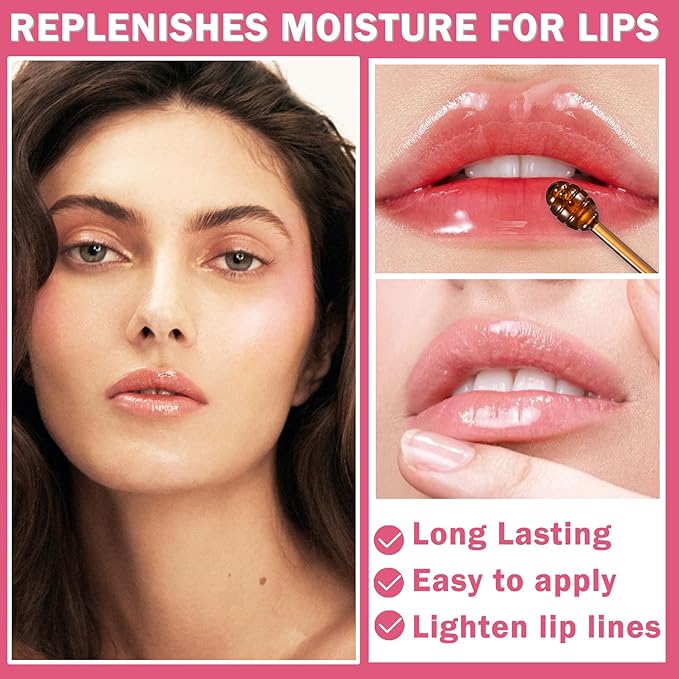 CAHIUYOA 3PCS Bee Lip Balm Honey Sleeping