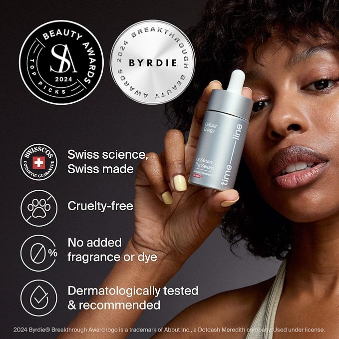Timeline The Serum powered by Mitopure (Urolithin A) Instant lifting feeling for visibly firmer complexion. Clinically proven to boost skin hydration, reduce wrinkles appearance. 1.0oz (30ml)