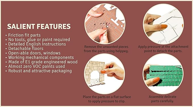 Green Gables P - 3D Wooden Puzzle - DIY 28mm Scale Model Building Kit for Adults - Creative Gift - Tabletop Miniature Terrain Kit - Realistic (Green Gables 14/4.8)