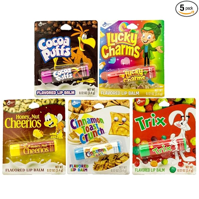 Cereal Flavored Lip Balm Set (5 Lucky