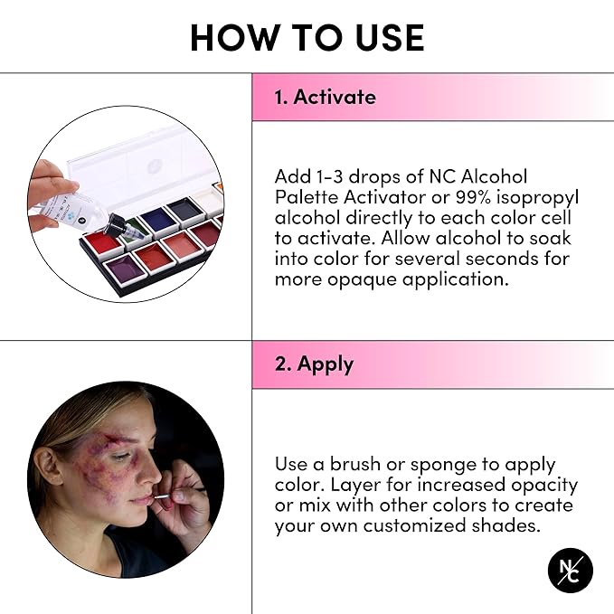 FX Alcohol-Activated 12 Colors Makeup Palette, Highly Pigmented