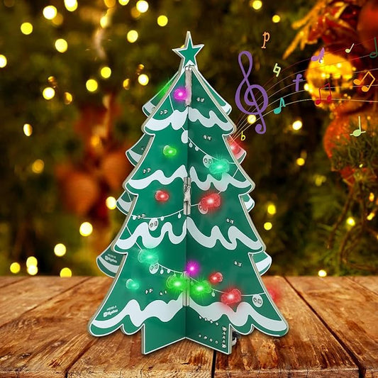 Christmas Tree DIY Soldering Kit – Electronics Xmas Tree Soldering Project with RGB LEDs & Music, Hands-On Christmas Soldering Practice Kit for Teens & Adults STEM Learning Holiday Decor & Gift