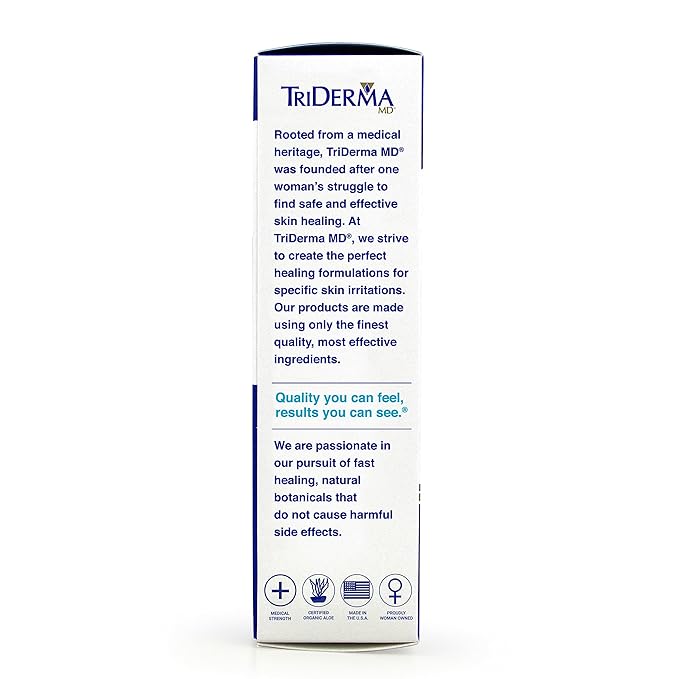 TriDerma Facial Redness Relief Gentle Face Cream, Soothing & Relieving Daily Moisturizer for Redness, Repair Uneven Skin Tone, Irritated or Sensitive Skin | Day/Night | (2.2 Oz. Tube)