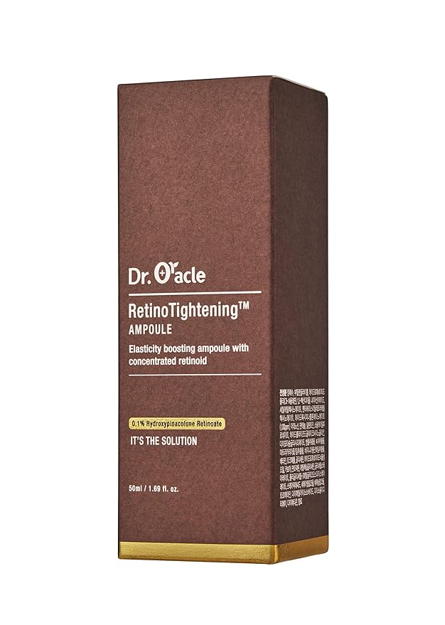DR. ORACLE Retino Tightening Ampoule – Anti-Aging Retinol Serum for Wrinkles, Fine Lines & Firming, Gentle Retinoid (HPR) for Sensitive Skin, Korean Skincare, Dermatologist Tested,1.69 fl.oz