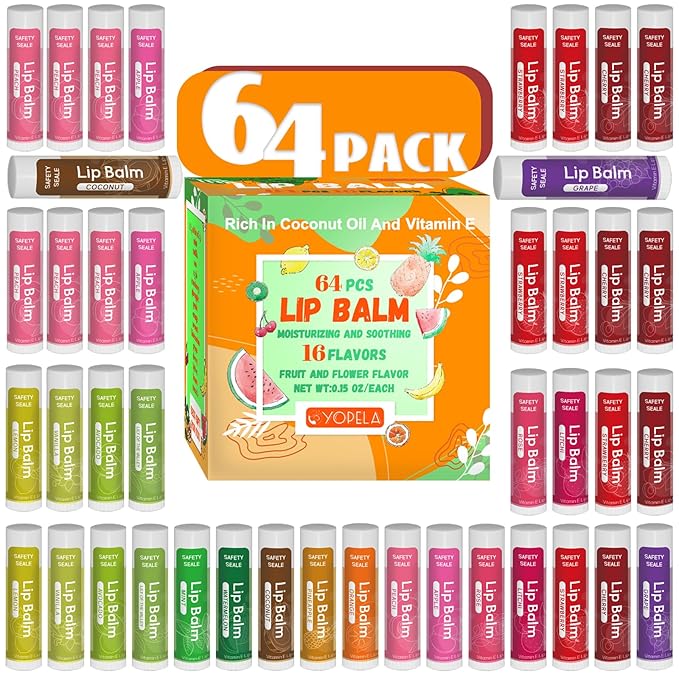 64 Pack Natural Lip Balm Bulk