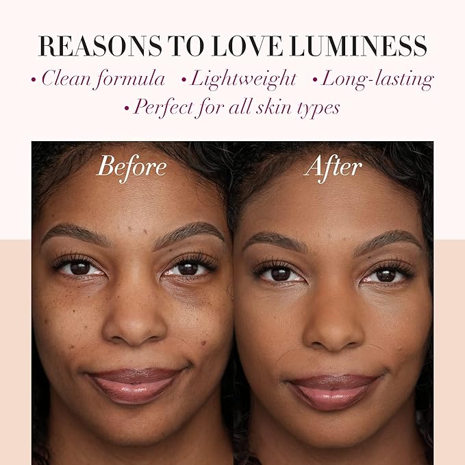 LUMINESS Silk Airbrush Spray Foundation & Buffing Brush Light Deep)