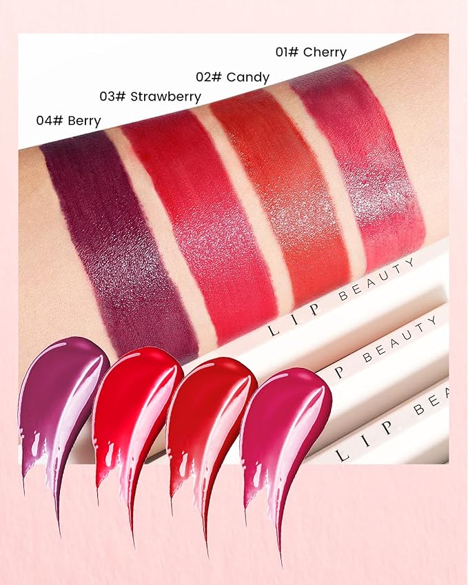 2 Colors Lip Tint Stain Duo, Moisturizing Water Moisturizing