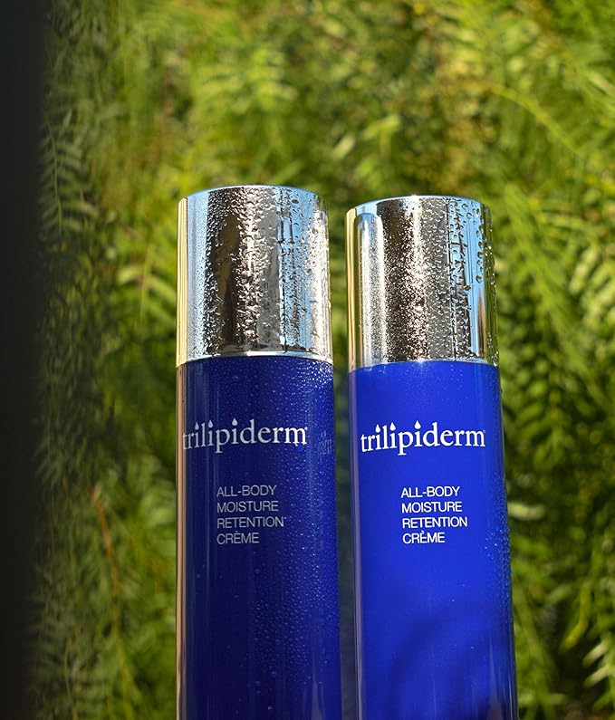 Trilipiderm All-Body Moisture Retention Crème – 2-PACK of 8 Ounce Airless Pump Bottles – Plant-Based All-Day Lightweight Hydration for Body and Face, Meadowfoam, Lipid Replacement
