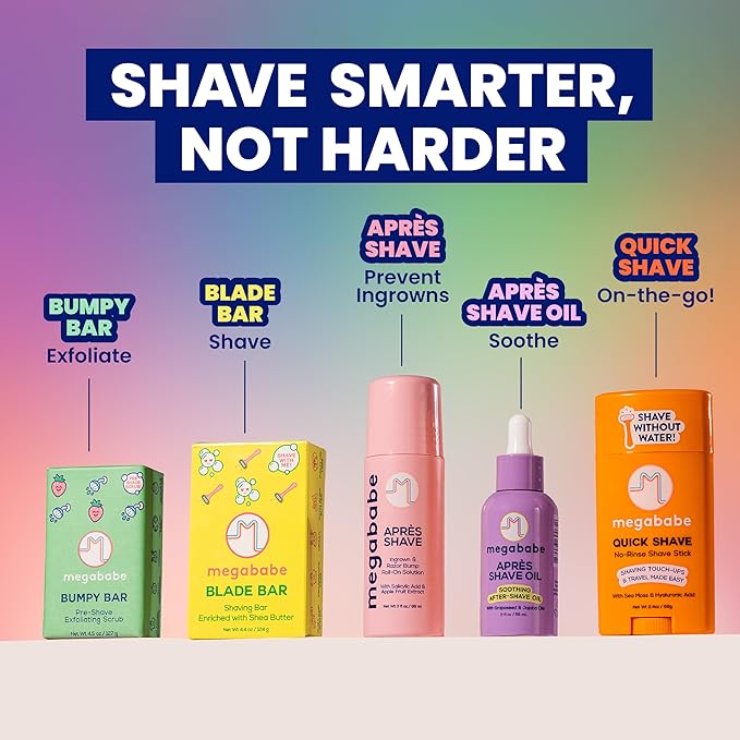 Megababe Après Shave Oil | Soothing After-Shave Oil | with Grapeseed & Jojoba Oils | 2 fl oz