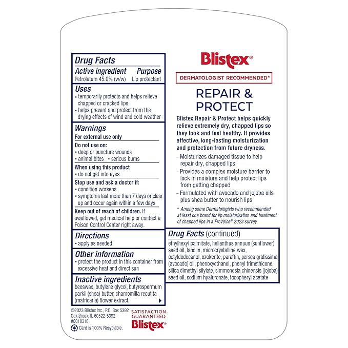 Blistex Repair & Protect Lip Balm,