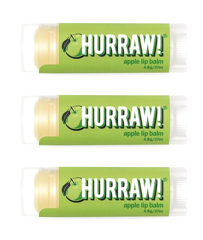 Hurraw! Apple Lip Balm, 3 Pack: