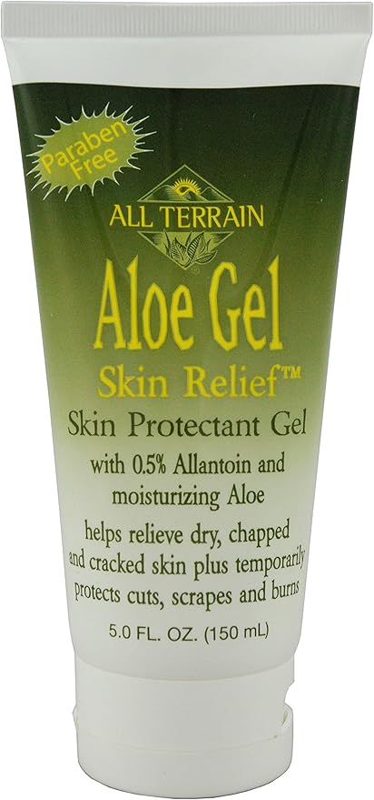 All Terrain Natural Aloe Gel Skin Relief, Skin Protectant, 5oz, With Moisturizing Aloe & Allantoin