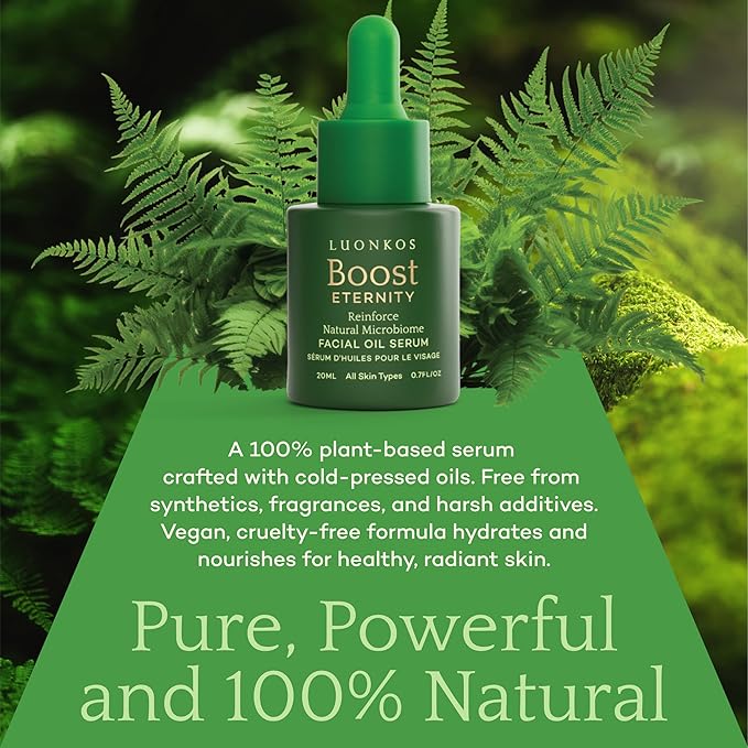 Eternity Oil Face Serum 20ml - Deep Hydration & Soothing for All Skin Types, with Forest Microbes, Squalane and Vitamin E - Revitalizes and Strengthens Skin Barrier