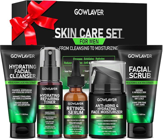Gifts for Men,Skin Care for Men,Hydrate & Anti-Aging Face Care Routine for Mens All Skin Types,Birthday Christmas Stocking Stuffers Secret Santa Gifts Fathers Valentines Him Dad Boyfriend Husband