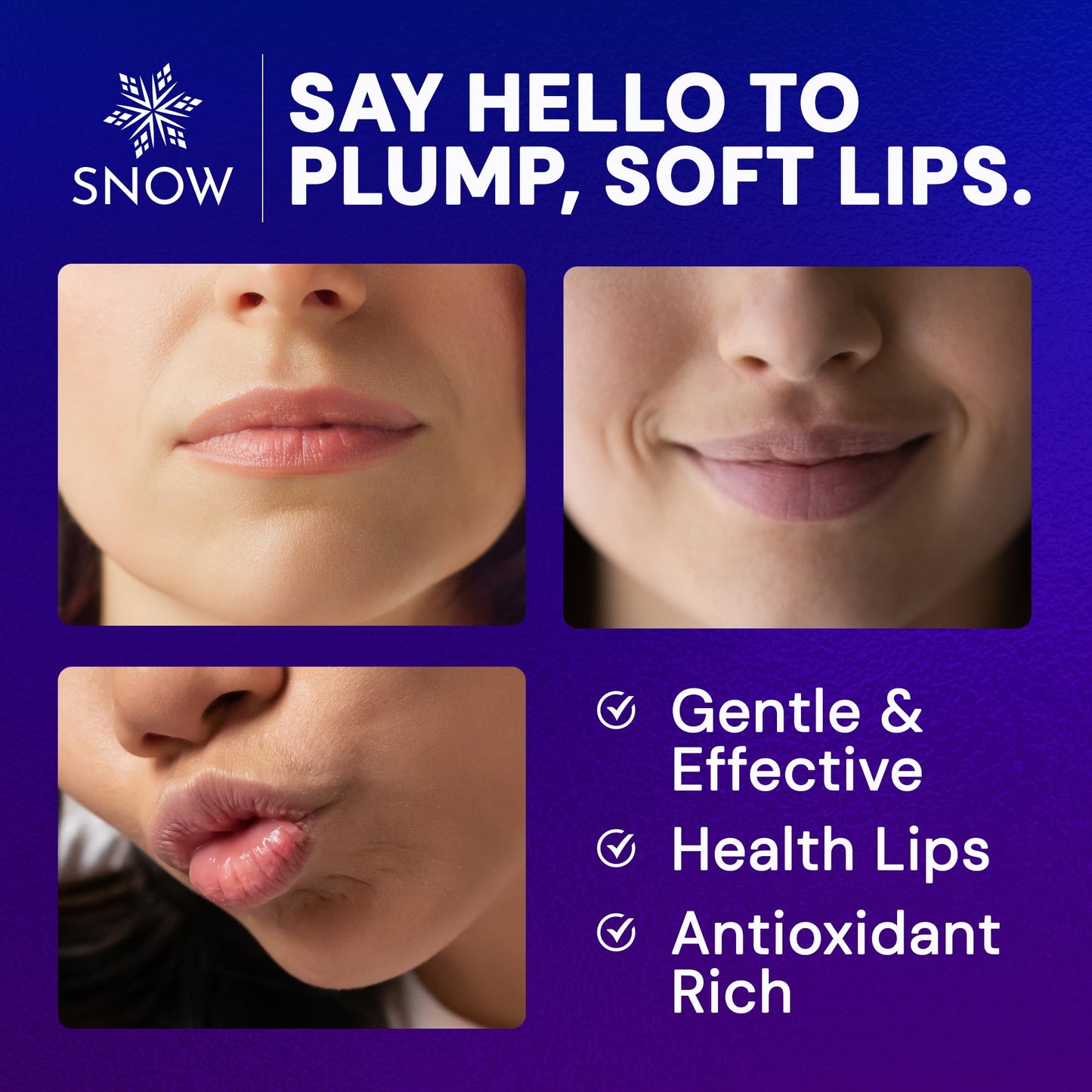 Snow Rejuvenating Lip Treatment with Hyaluronic Acid | Deeply Hydrating Lip Balm for Youthful-Looking Lips | Moisturizing Balm for Chapped Lips Nourishing Moisturizer Soft & Supple