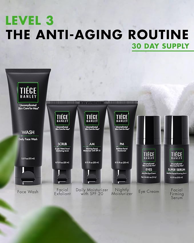 Tiege Hanley Mens Skin Care Set, Anti-Aging Skin Tiege
