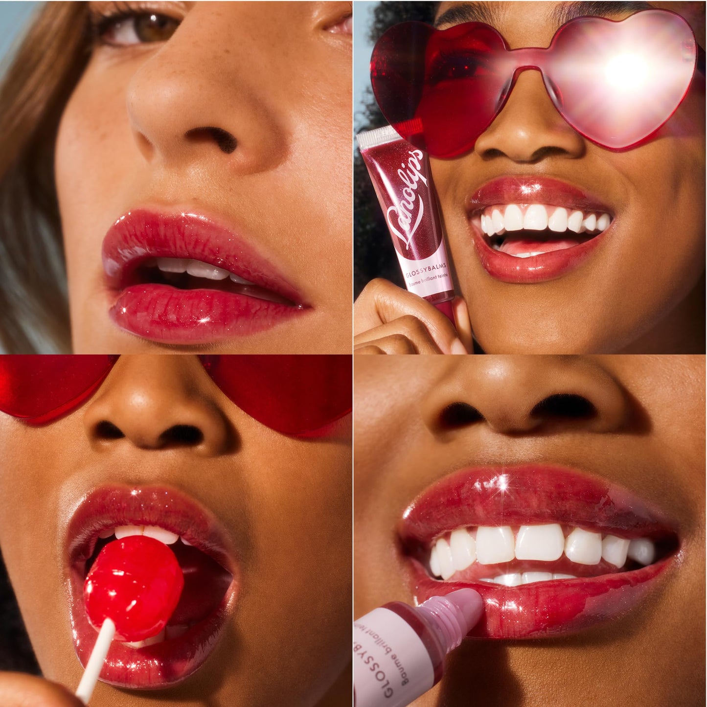 Lanolips Glossybalm - Ultra Hydrating Tinted Lip Gloss for Dry, Chapped, Cracked Skin - Flavored Natural Lanolin Lip Balm with Lanolin Oil, Vitamin E & Mica - Berry (12.5g/0.44oz)