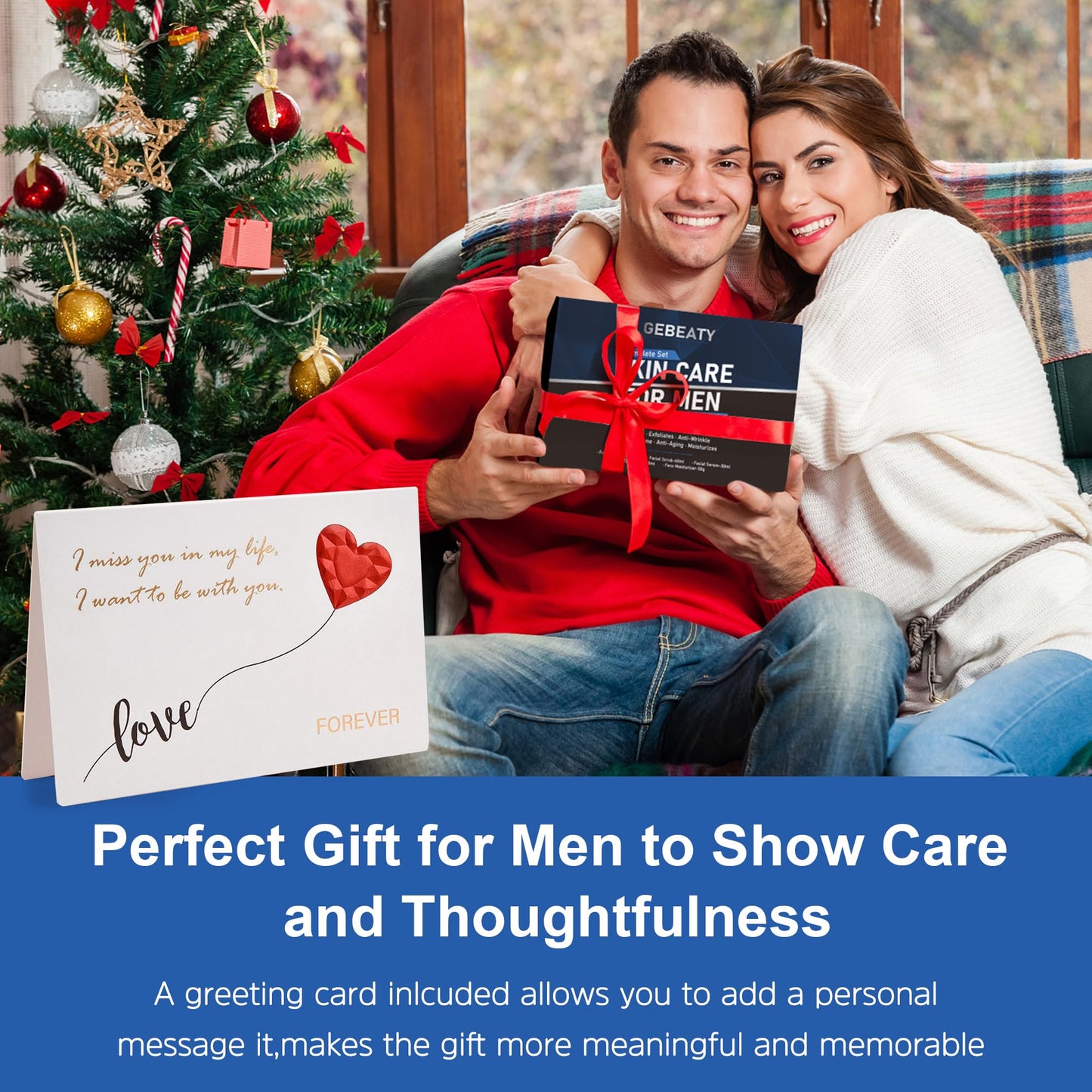 Mens Skin Care Kit,Skin Care for Men,Deep Hydrate,Moisturize,Firm Skin,Gentle Men's Facial Skin Care Routine Kit for Men Christmas Valentines Birthday Gifts for Him Boyfriend Husband Fathers Dad