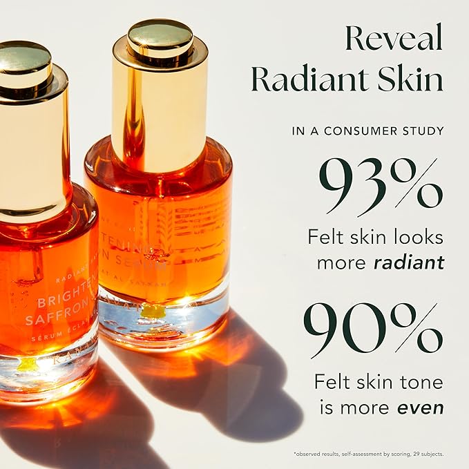 RANAVAT Radiant & Re-Energizing Skincare Duo - Brightening Saffron Serum & Kansa Wand Facial Massage Tool to Tone, Lift, & Improve Appearance of Dark Spots (2 Pieces)