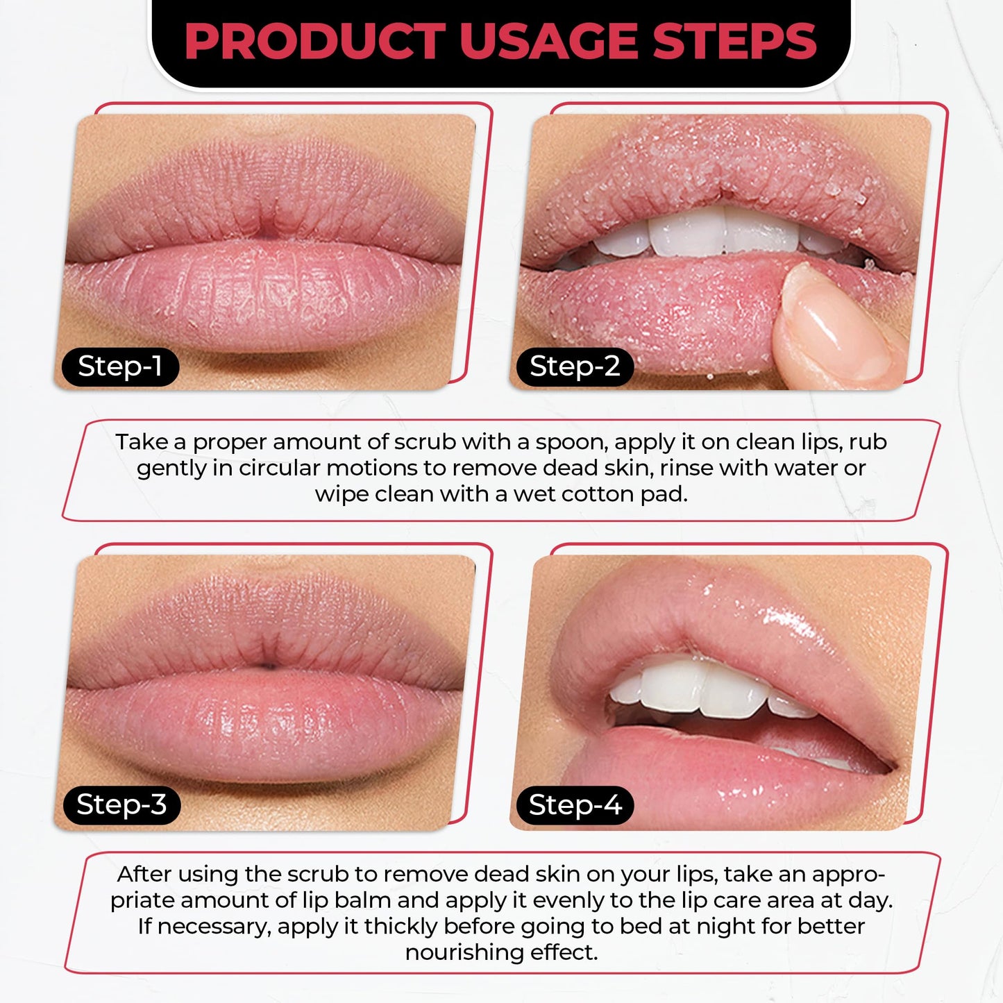 Cyn Care 2 in 1 Lip Care Kit with Apple Lip Scrub Exfoliator 28g and Peach Balm Moisturizer 20g – Intense Hydration Set for Dry, Chapped, Cracked Lips (48g)