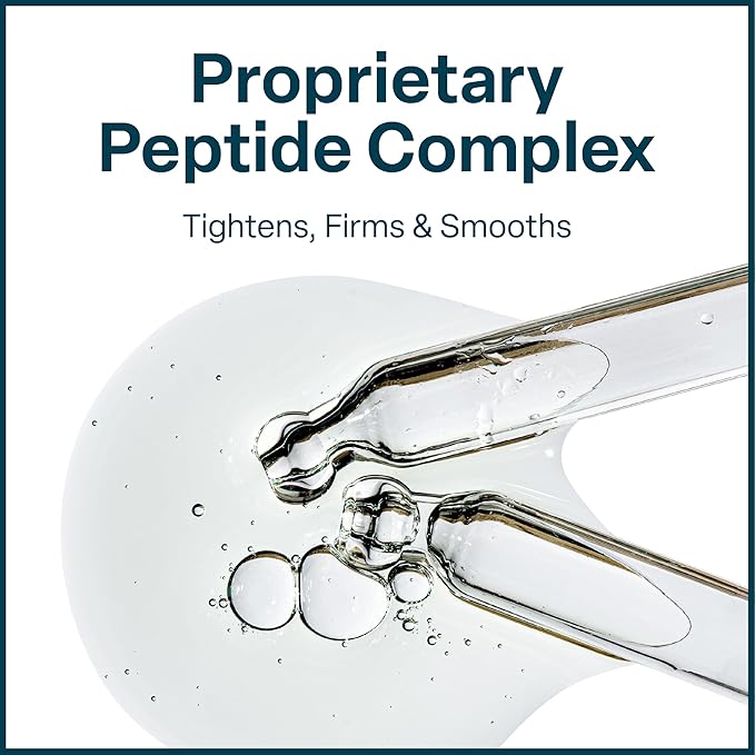 QRxLabs Peptide Complex Serum for Face - Collagen Booster with Hyaluronic Acid & Chamomile Extract - Reduces Wrinkles, Heals & Repairs Skin, Tightening Effect - Hyaluronic Acid Serum for Face