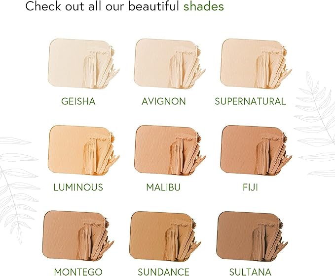 Honeybee Gardens Pressed Mineral Powder Foundation Refill, Supernatural, 8g