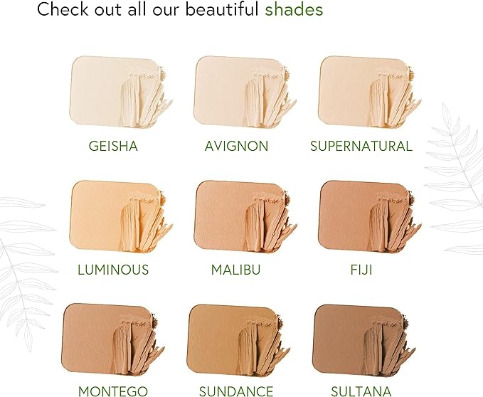 Honeybee Gardens Pressed Mineral Powder Foundation Refill, Sultana, Vitamin E, 7.5g