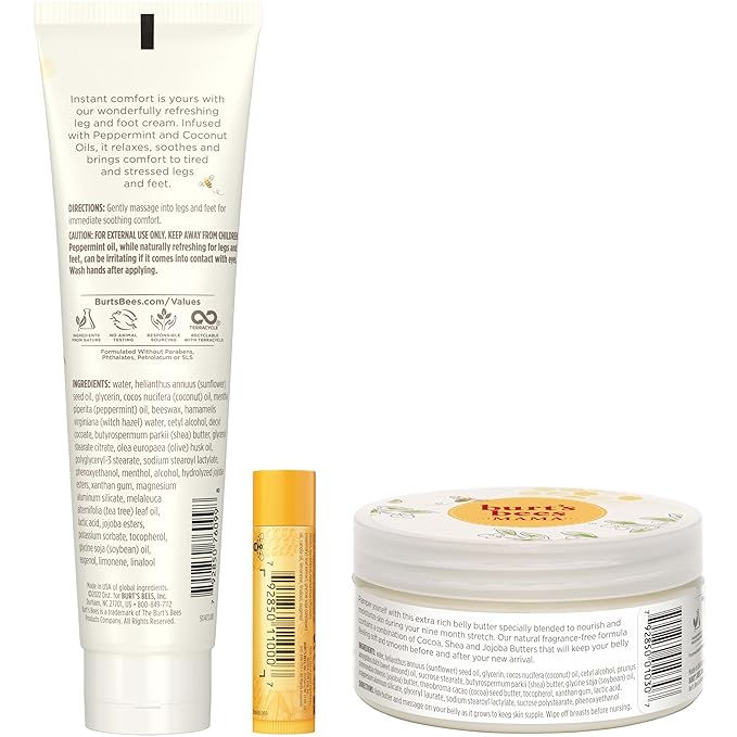 Burt's Bees Pregnancy Essentials Gifts Set, Nourishing