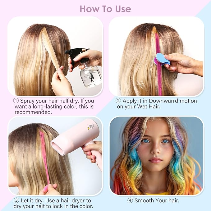8 Colors Temporary Hair Chalk