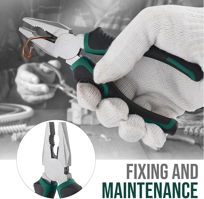 Hi-Spec 25pc Green Small Compact Hand Tool Kit Set for Home & Office DIY. Household Basic Toolkit Starter Repairs in a Portable Tool Box Case