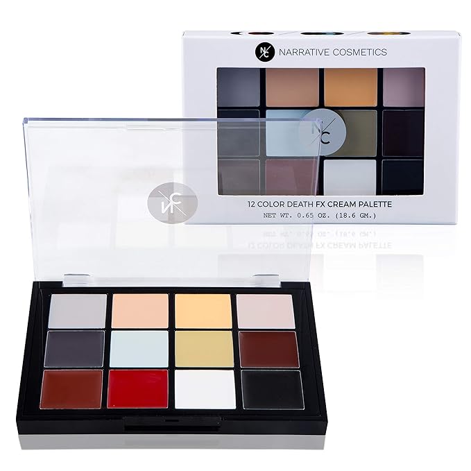 12-Color Death FX Cream Palette, Professional Quick Drying