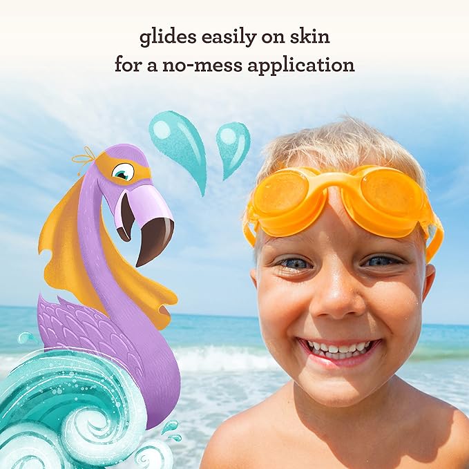 Aveeno Kids Continuous Protection Zinc Oxide Mineral Sunscreen Stick for Sensitive Skin, Face & Body Sunscreen Stick for Kids with Broad Spectrum SPF 50, Sweat- & Water-Resistant, 1.5 oz