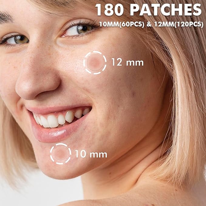 Albatross Health New England Invisible Pimple Patches for face, plain Hydrocolloid Acne Patches, HSA FSA eligible, Spot Dots Cover, Zit Blemish Patch, 2 Sizes 180 Counts