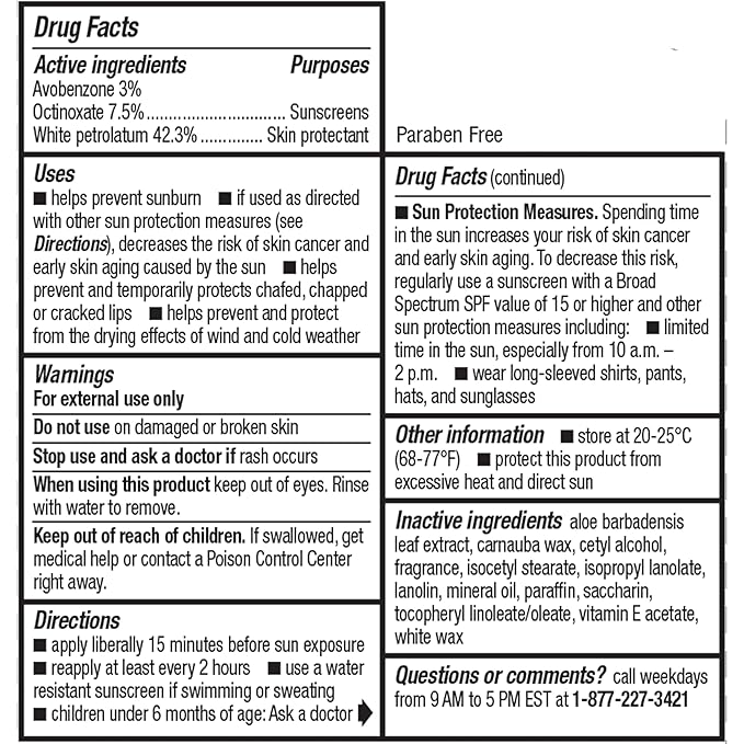 ChapStick Moisturizer Original Lip Balm Tube,