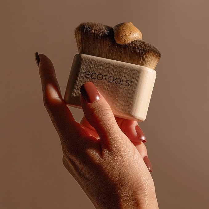 EcoTools Good Tan Body + Face Self-Tan Blending Brush, Kabuki Brush For Applying Self Tanner, Sunless Tanner Blending Brush, Eco Friendly Self Tanning Brush, Vegan, & Cruelty Free, 1 Count
