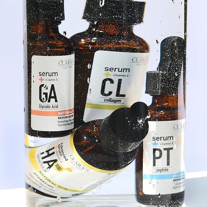 CLARA'S NEW YORK 7X Collagen Facial Serum with Ceramide, Hyaluronic Acid & Vitamin E – Firming, Hydrating, Anti-Aging Face Serum – 30ml / 1 fl oz – Made in USA