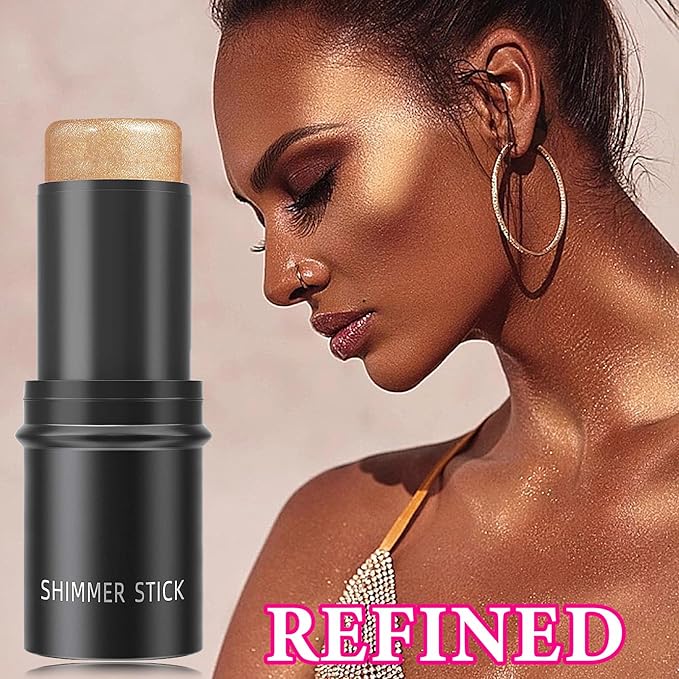 Cream Contour Stick,Shimmer Stick Long Lasting Non-greasy Cream Women(03#)