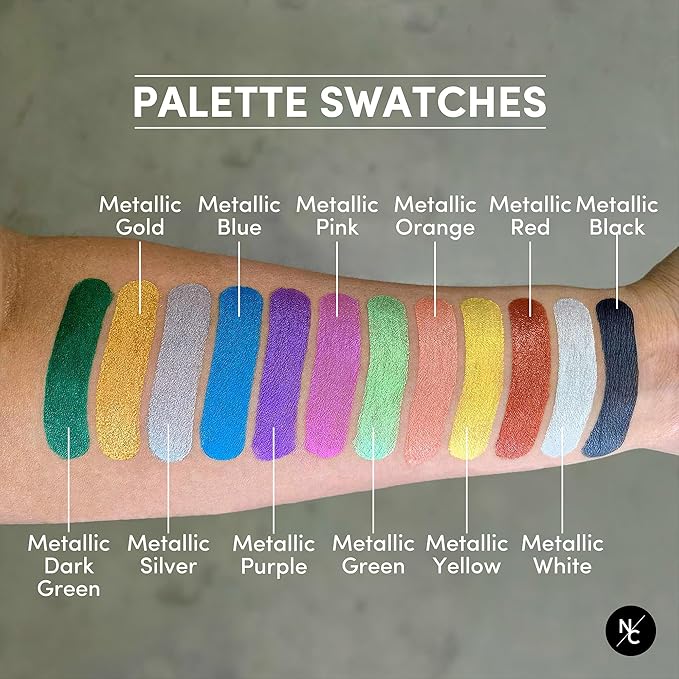 Metallic 12-Color Palette - Luxurious Water-Activated Makeup