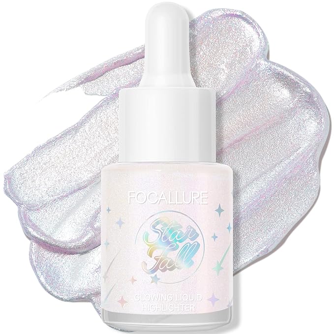 FOCALLURE Starfall Glowing Liquid Highlighter, Shimmering Body Oil,