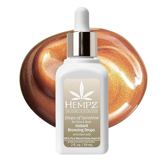 Hempz Instant Bronzing Drops, Face and Body Bronzer, 2 oz