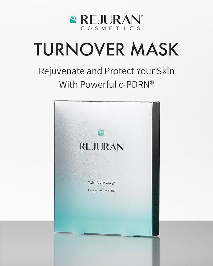 REJURAN® Turnover Mask, c-PDRN® (5ea) – Original Salmon DNA Daily Mask for Firming, Hydration, Repairing & Revitalizing. Achieve Youthful, Radiant Skin. Korean Skincare. Ultra Microfiber Sheet Mask