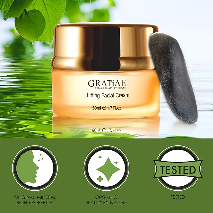 Gratiae Organics Lifting Moisture Cream with Volcanic Stone, 1.7-Ounce