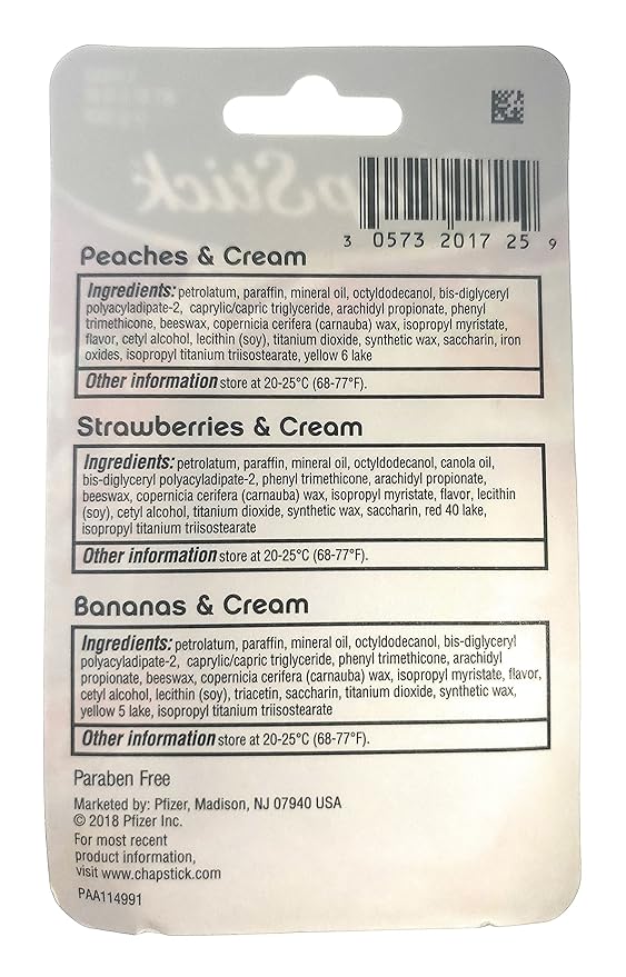 ChapStick (1) Pack Lip Balm Sticks Includes: