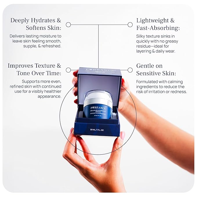 PUREANCE Organic Hydrating Serum for Face - Tremella Mushroom Stimulates Collagen and Cellular Growth, Hyaluronic Acid Serum Enhances Moisture and Nourishes Skin