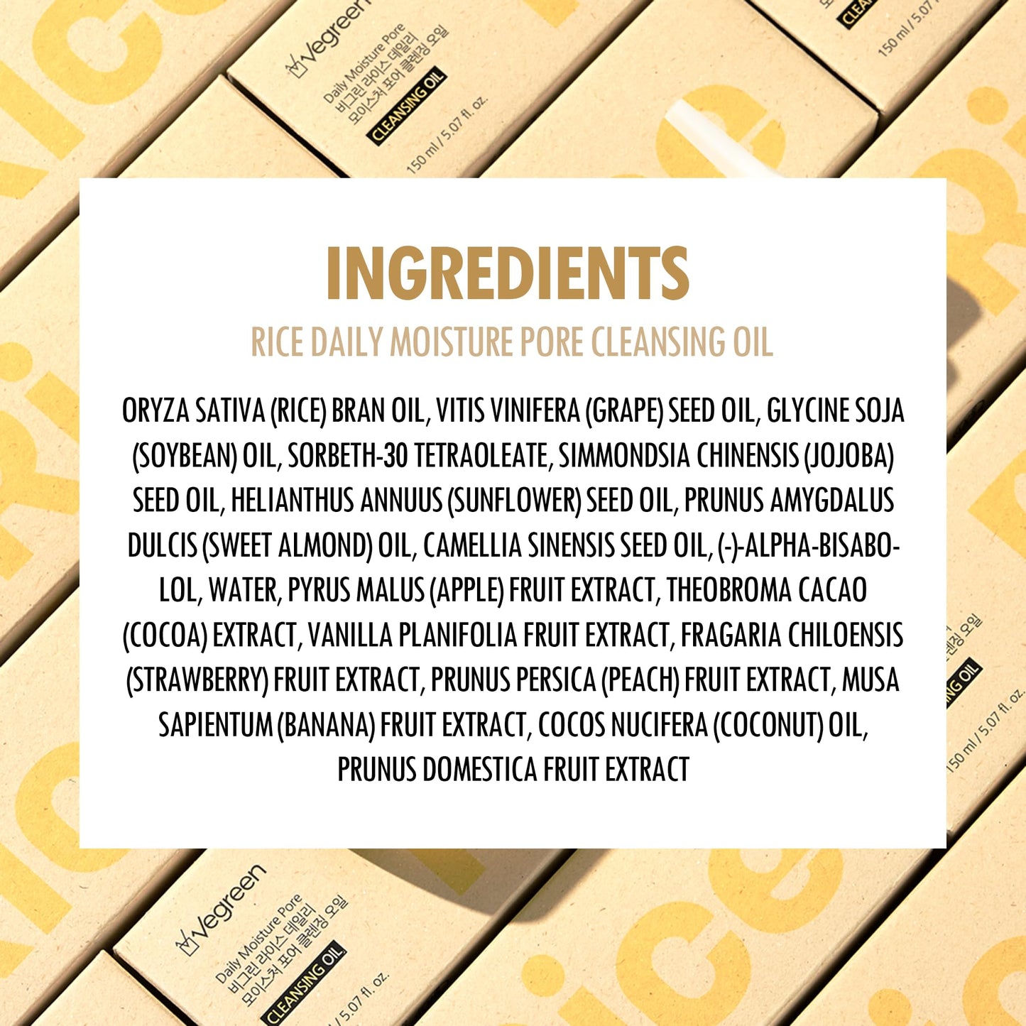 VEGREEN Rice Daily Moisture Pore Cleanser – Korean Skincare with 7-Plant Oil Complex | Gentle Makeup Remover for Oily Skin (5.07 fl oz)