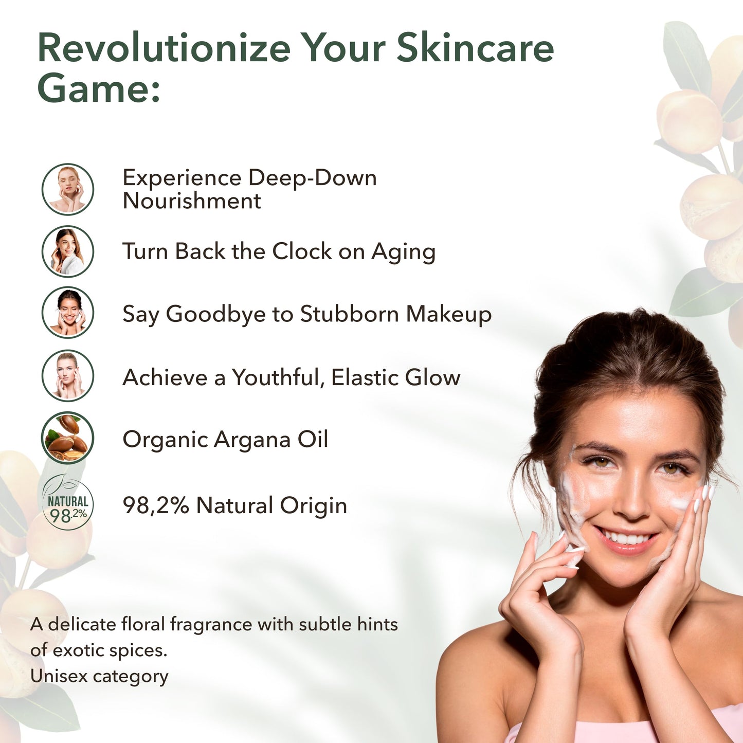 ECOLATIÈR Shower Oil, Facial Foam Cleanser & Daily Facial Cream - Revitalizing & Nourishing Organic Argana Bundle - Hydrating, Anti-Aging & Skin Elasticity Boost Care Set